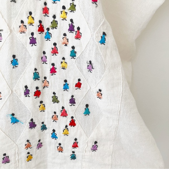 Vintage • Hand Stitched Gauze Blouse in Cream - Picture 11 of 15